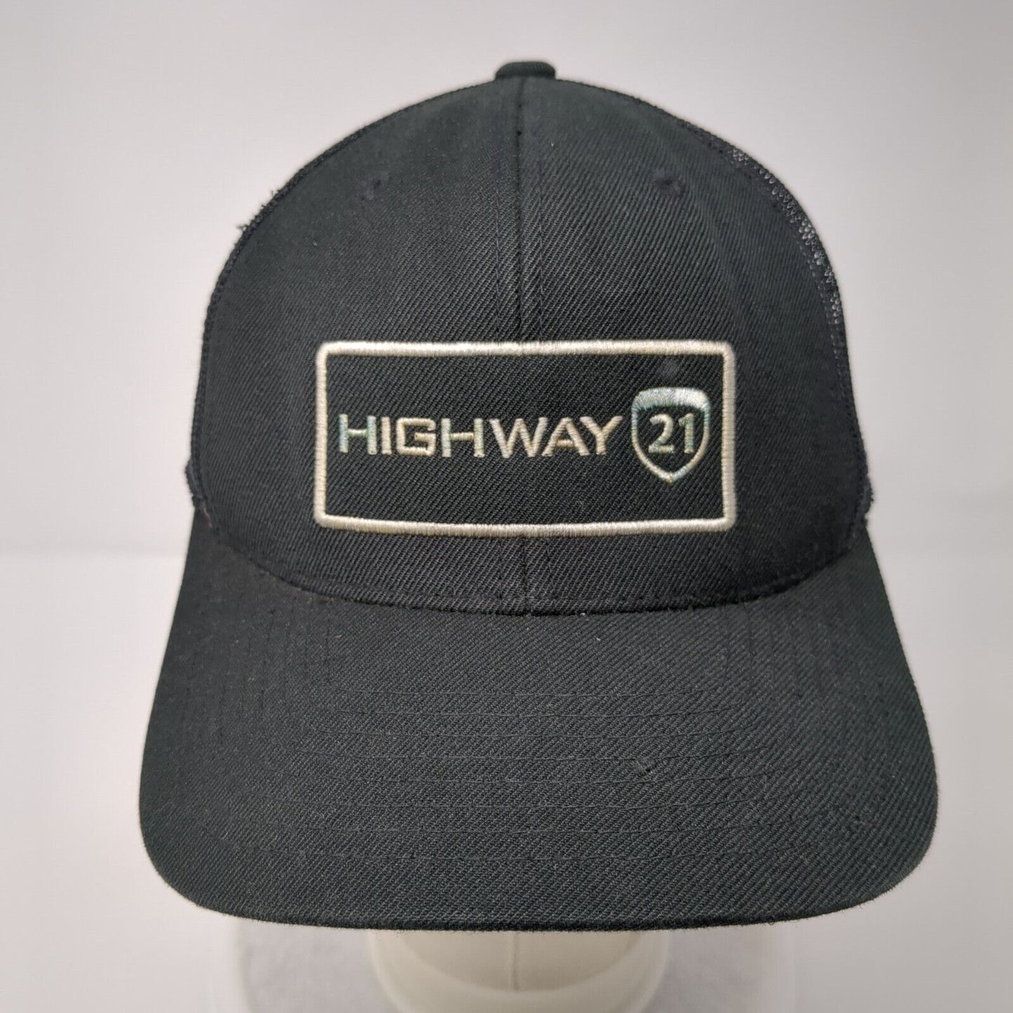 Highway 21 Snapback Trucker Hat Black One Size Mesh Back Adjustable