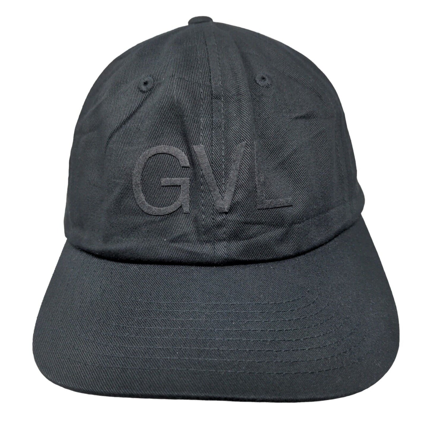 GVL Slideback Hat Black One Size Embroidered Logo Adjustable Richardson