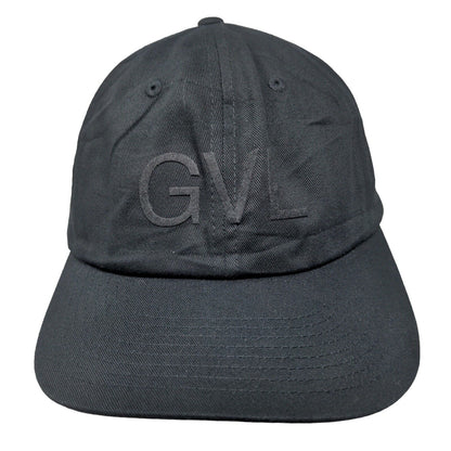 GVL Slideback Hat Black One Size Embroidered Logo Adjustable Richardson