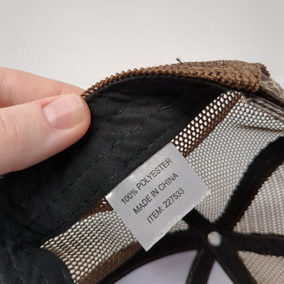 PLATT Strapback Trucker Hat Camouflage One Size Adjustable Mesh Back Polyester