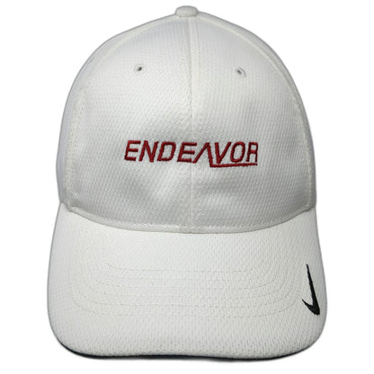 Nike Golf Baseball Cap White XL Fitted Endeavor Logo Textured Athletic Hat