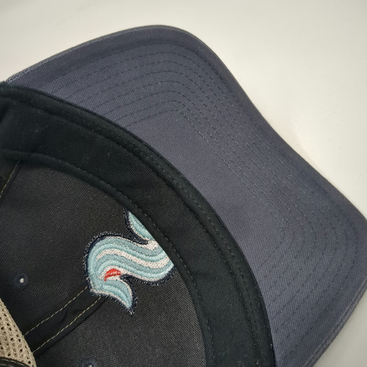 Seattle Kraken NHL '47 Trucker Hat Blue Beige One Size Snapback Mesh Logo Crown