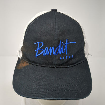 Bandit Lites Strapback Trucker Hat Black One Size Adjustable Mesh Back Hit Wear