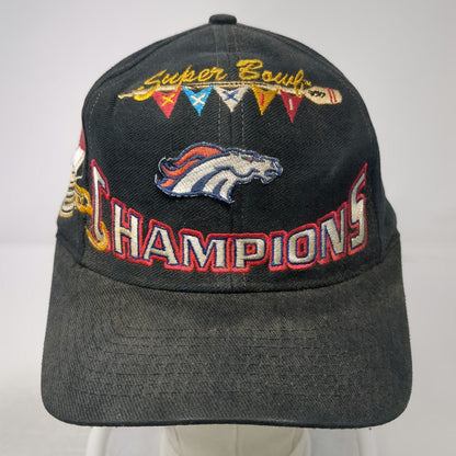 Denver Broncos NFL Logo Athletic Snapback Black Super Bowl XXXII Champs Vintage