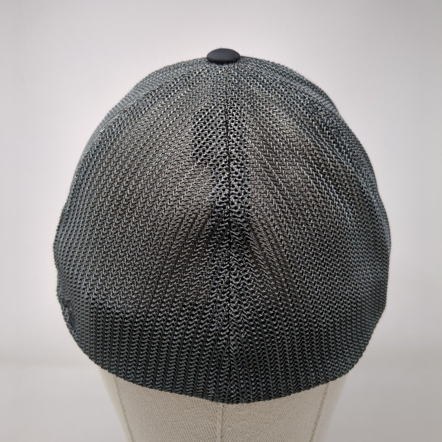 Letter N Fitted Trucker Hat Gray 7 3/8-8 Mesh Back 6 Panel Pacific Headwear