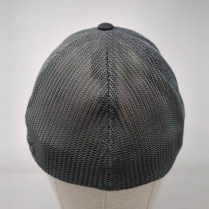 Letter N Fitted Trucker Hat Gray 7 3/8-8 Mesh Back 6 Panel Pacific Headwear