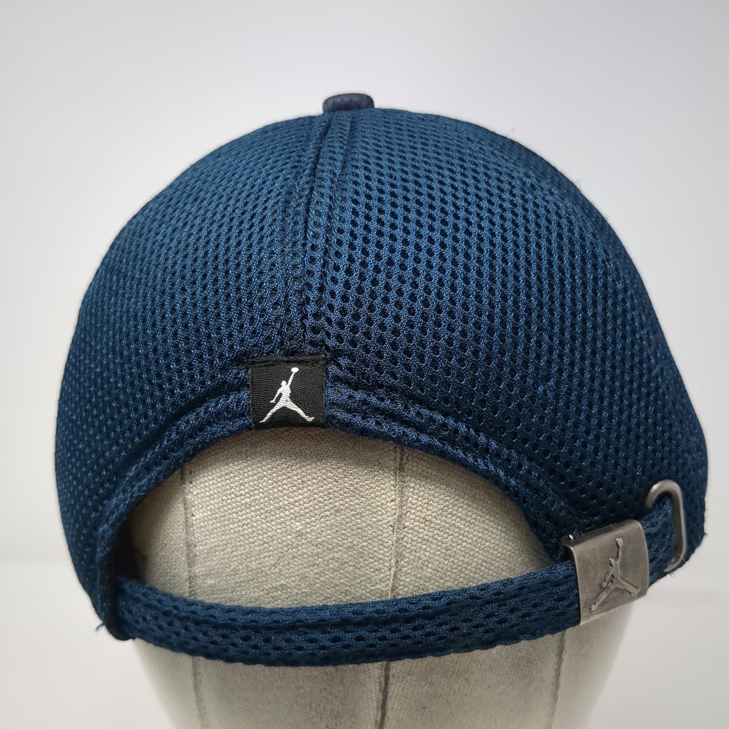 Jordan Baseball Cap Blue OS Mesh Back Jumpman Logo Red Accent Slideback Hat