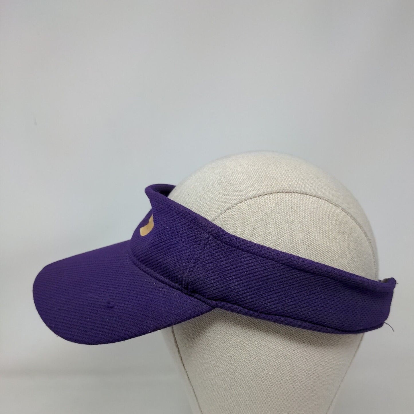 Augusta Sportswear Strapback Sun Visor Hat Purple One Size Embroidered