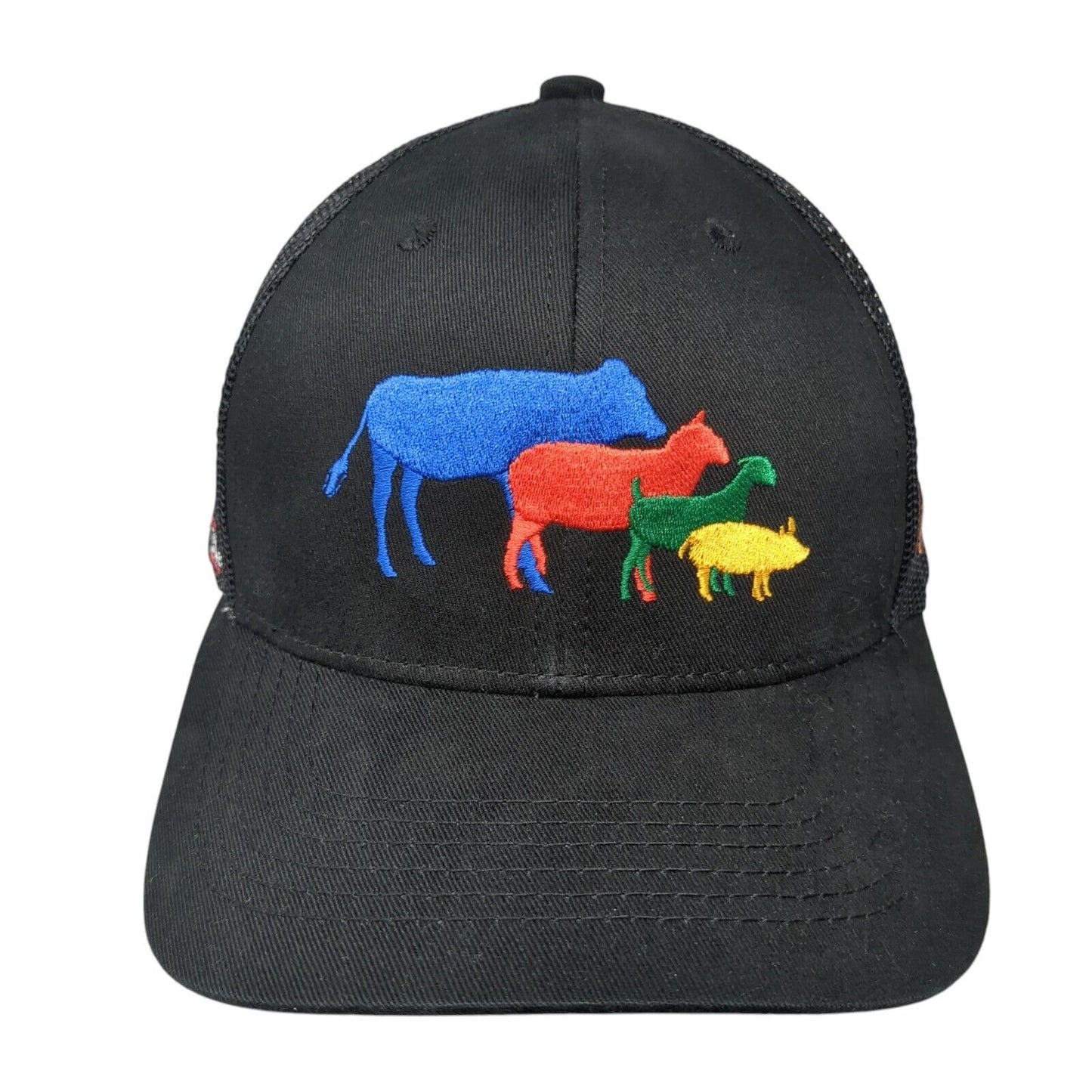 Outdoor Cap Trucker Hat Black One Size Mesh Back Embroidered Sunglo