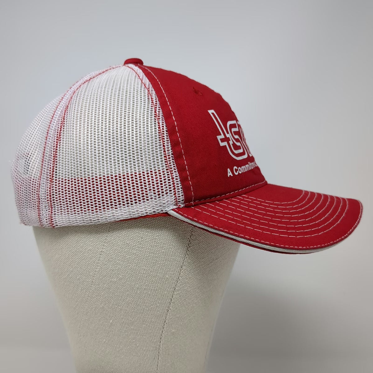 Outdoor Cap Trucker Hat Red One Size TSMT Commitment To Excellence Snapback Mesh