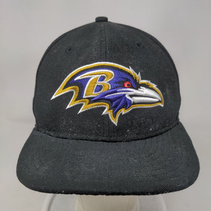 Baltimore Ravens Fitted Hat Black 7 1/8 Embroidered New Era 59Fifty NFL Logo