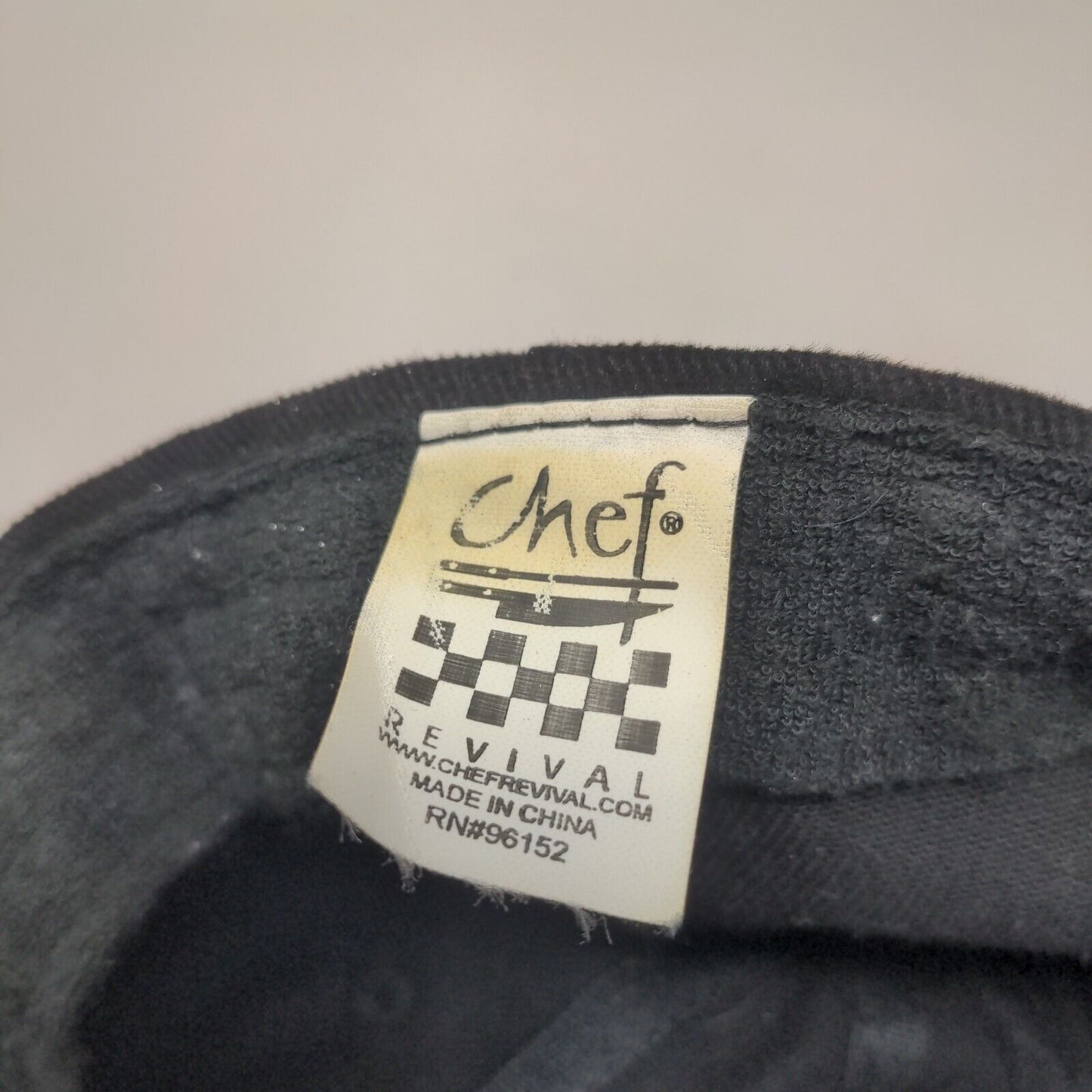 Chef Revival Men's Slideback Hat Black Adjustable Embroidered Logo