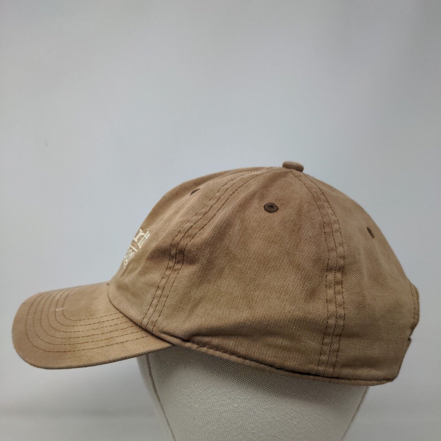 Carhartt Est. 1889 Strapback Hat Tan One Size Embroidered 6 Panel