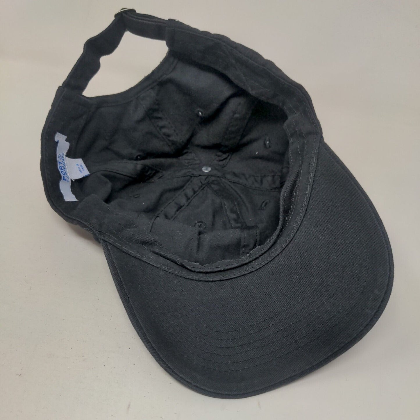 Port & Company Slideback Hat Black One Size Adjustable Vented Holes Blank