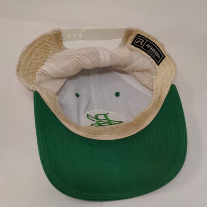 Richardson Snapback Mesh Back Trucker Hat Green One Size Embroidered Logo