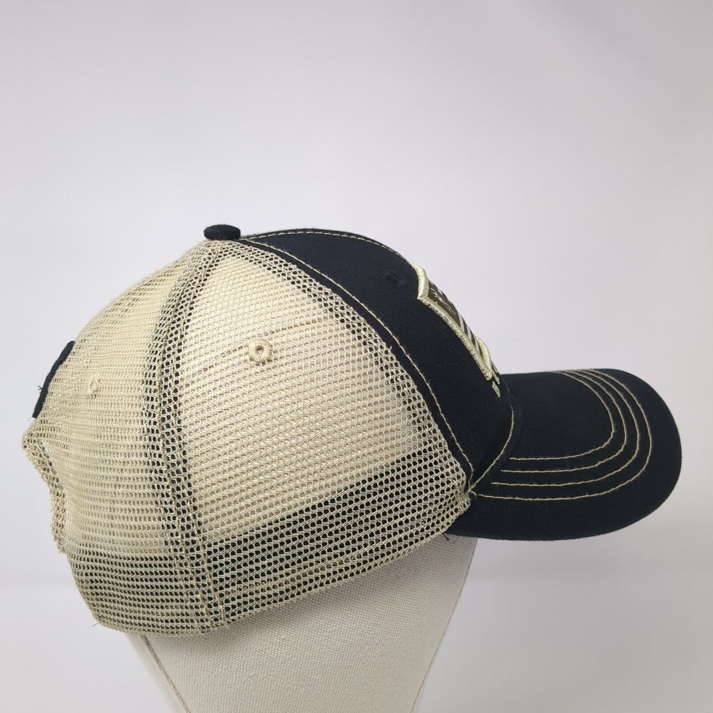 Browning Flag Snapback Trucker Hat Black One Size Mesh Back Adjustable