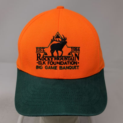 Rocky Mountain Elk Foundation Baseball Cap Orange Green One Size Strapback Hat