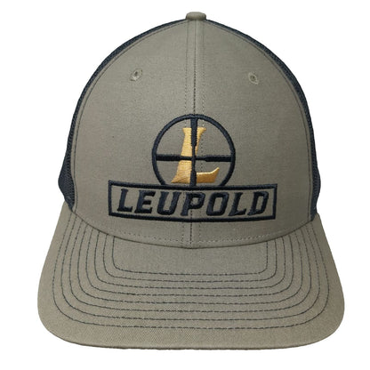 Leupold Trucker Hat Green Black Gold One Size Snapback Mesh Logo Adjustable Cap