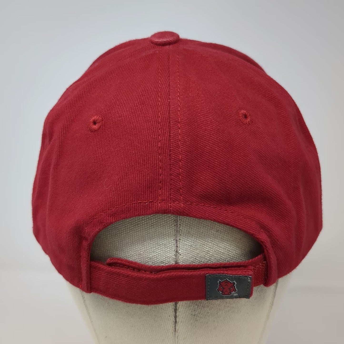 Arkansas Razorbacks NCAA Captivating Red One Size Cap Hat Strapback Cotton Logo