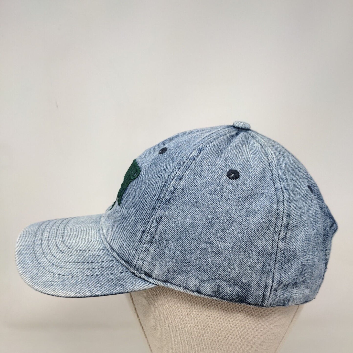 Wander Lust Slideback Denim Hat Blue OSFM Embroidered Adjustable 6 Panel