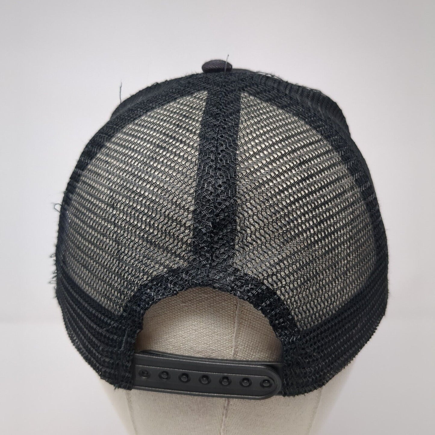 Spider-Man Snapback Trucker Hat Black OS Adjustable Embroidered Mesh Back Marvel