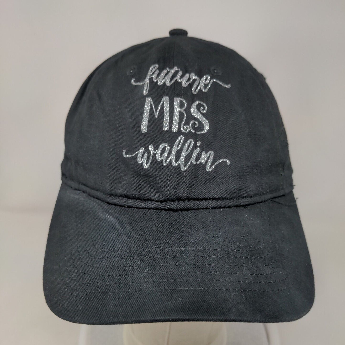 Future Mrs. Wallin Strapback Hat Black One Size Adjustable 6 Panel Big X