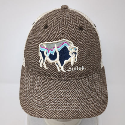 SoDak Snapback Mesh Back Trucker Hat Brown One Size Embroidered Legacy