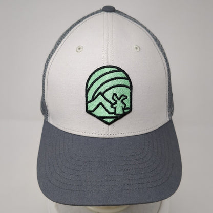 Dutch Bros Coffee Snapback Trucker Hat Gray One Size Adjustable Mesh Back