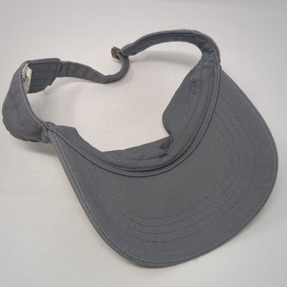 Unbranded Slideback Sun Visor Hat Gray One Size Adjustable Solid Blank