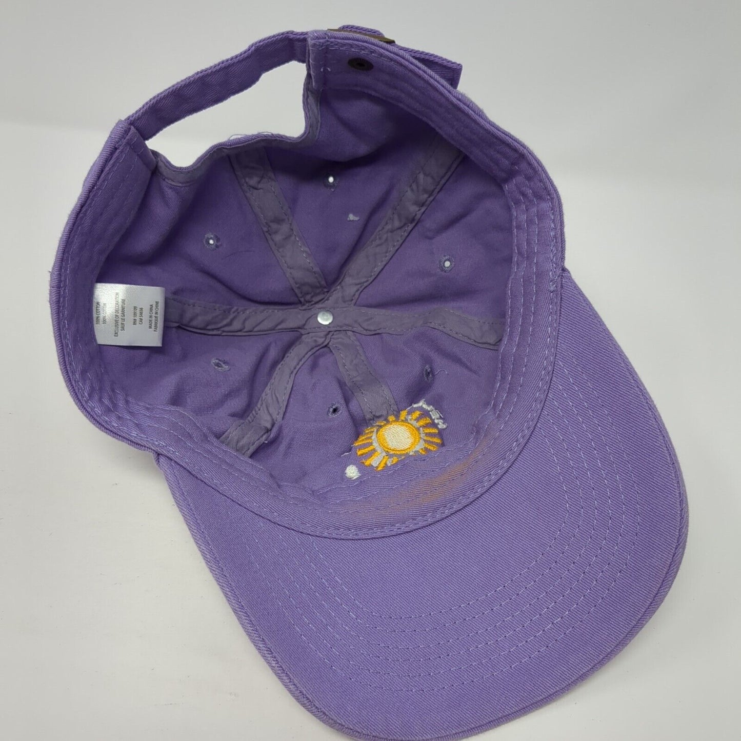 Hello Sunshine Life Is Good Slideback Hat Purple One Size Adjustable