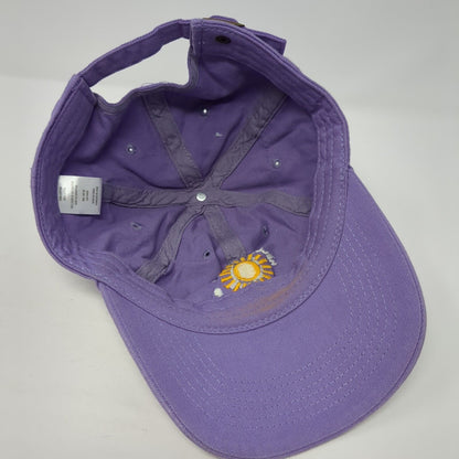 Hello Sunshine Life Is Good Slideback Hat Purple One Size Adjustable