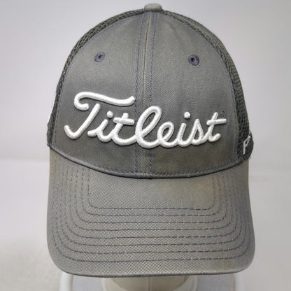 New Era Baseball Cap Gray M Titleist Golf Pro V1 FootJoy FJ Mesh Stretch Fit hat