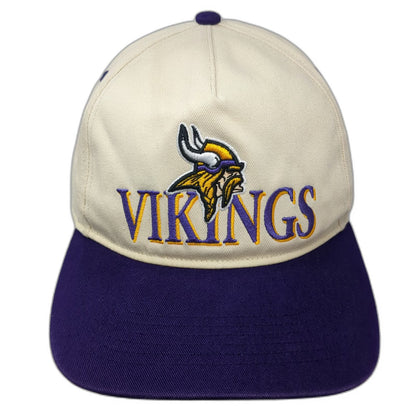 Minnesota Vikings NFL '47 5 Panel Hat Beige Purple One Size Green Under Snapback
