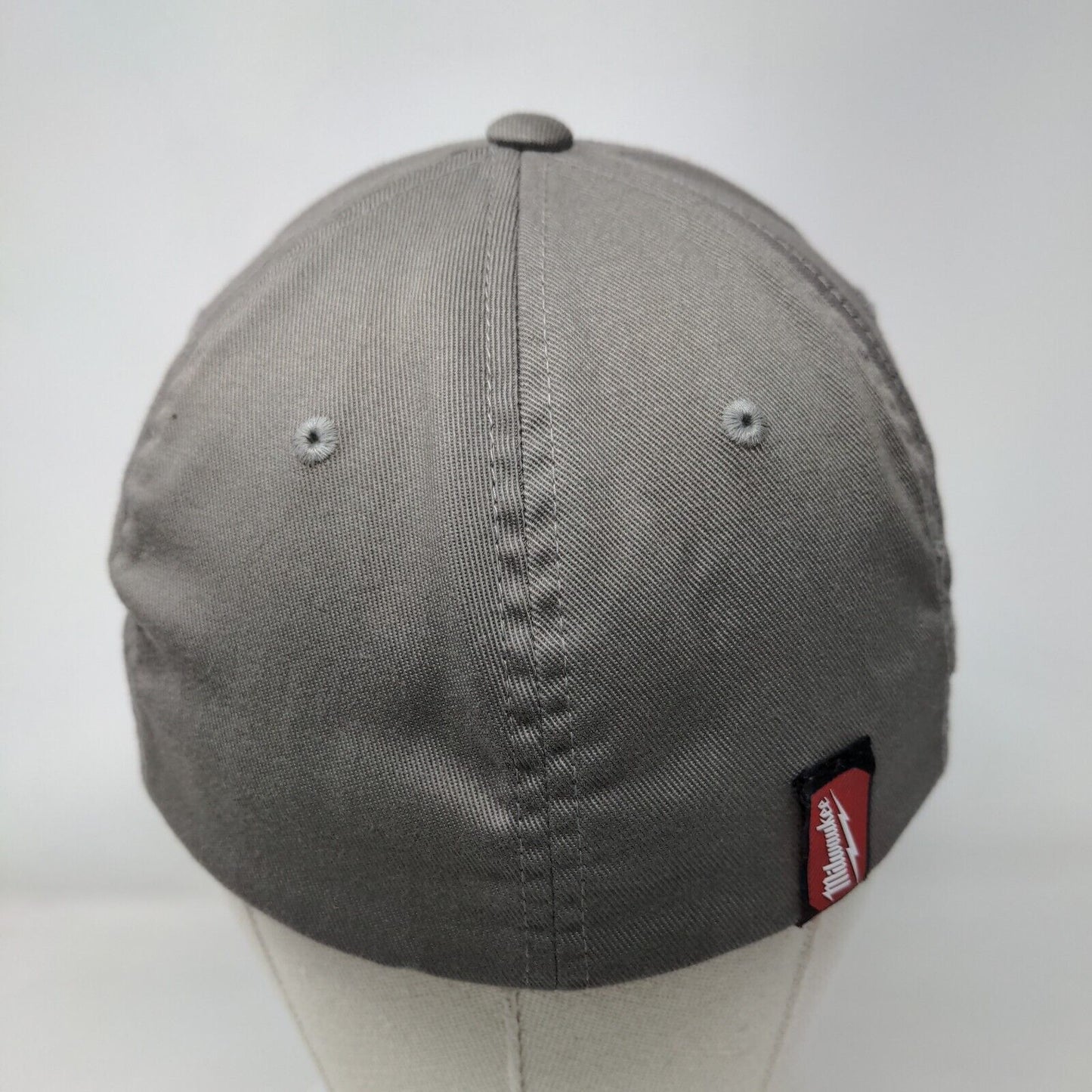Milwaukee Fitted Hat Brown S/M Lightweight Vented Holes 6 Panel Yupoong