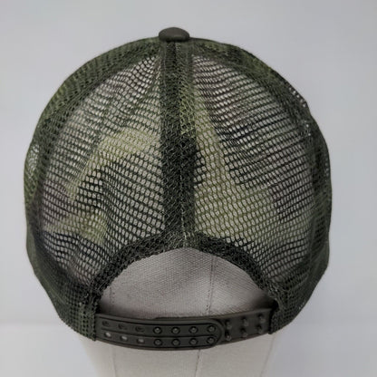 Dights Posse Snapback Trucker Hat Camouflage OSFA Adjustable Mesh Back Rope