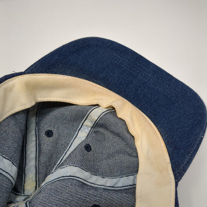 Unbranded Slideback Hat Blue One Size Adjustable Denim Vented Holes Blank