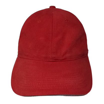 White Cross Switzerland Slideback Hat Red One Size Embroidered Adjustable