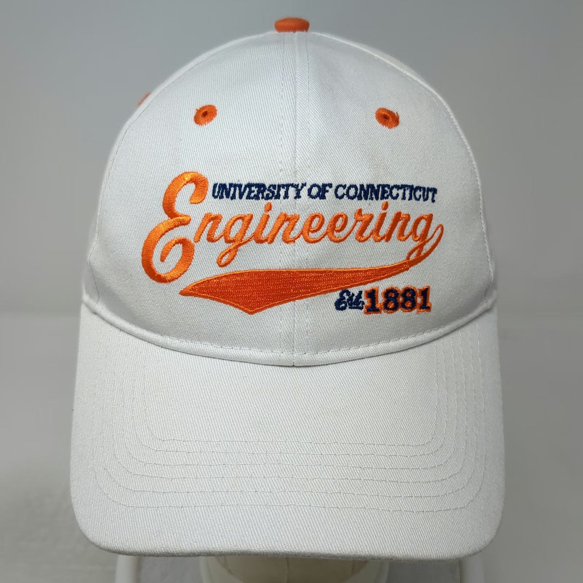 Pacific Headwear Baseball Cap White One Size UConn Engineering Strapback Hat