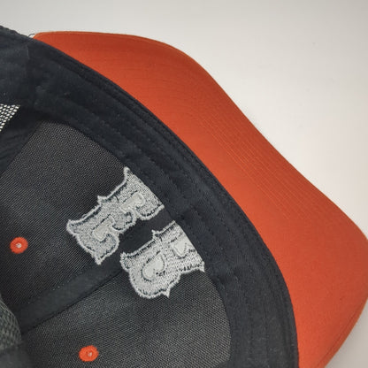 EB Snapback Trucker Hat Orange One Size Adjustable Mesh Back Richardson
