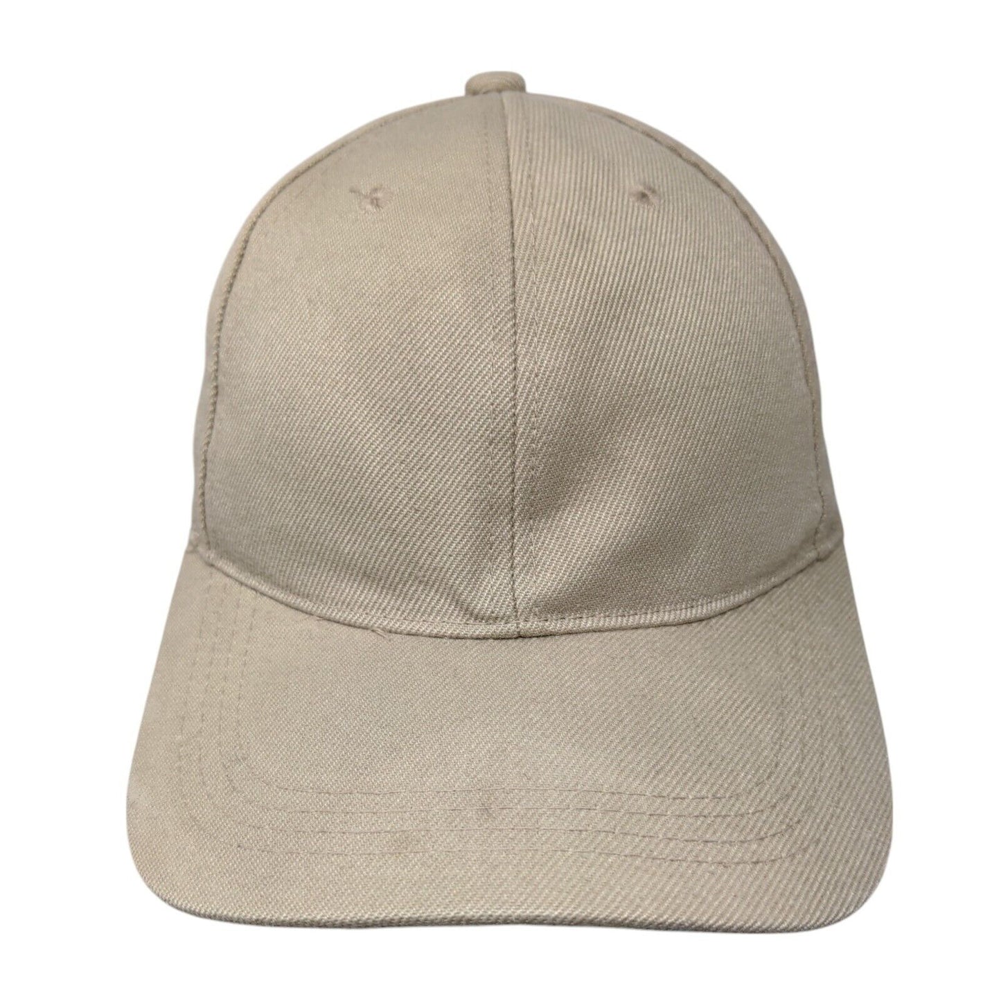 Unbranded Strapback Hat Tan One Size Solid Adjustable Blank 6 Panel