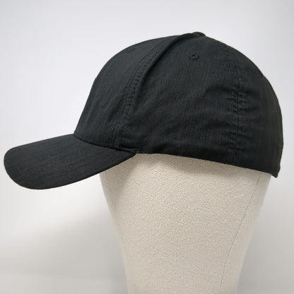 Hurley Baseball Cap Black One Size Flexfit Tonal Logo Curved Brim Textured Hat