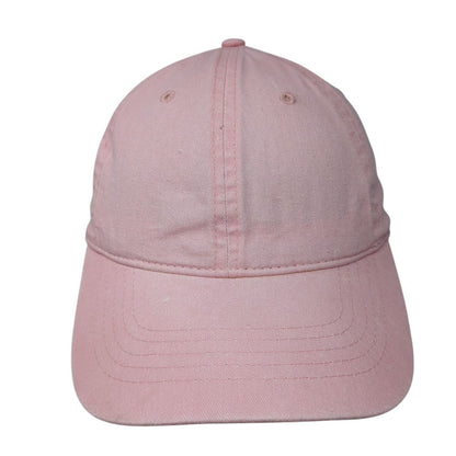 Unbranded Strapback Hat Pink One Size Adjustable Vented Holes 6 Panel Blank