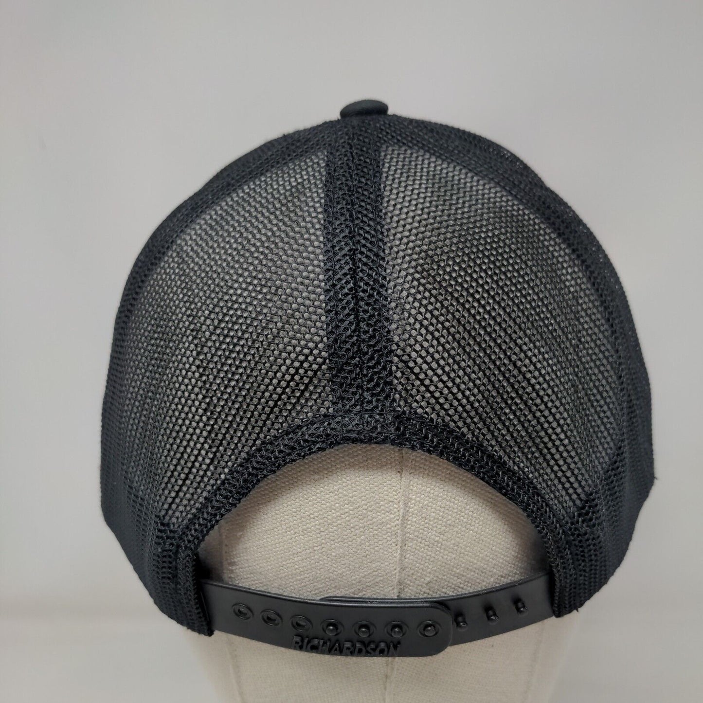Letter M Snapback Mesh Back Trucker Hat Black One Size Richardson