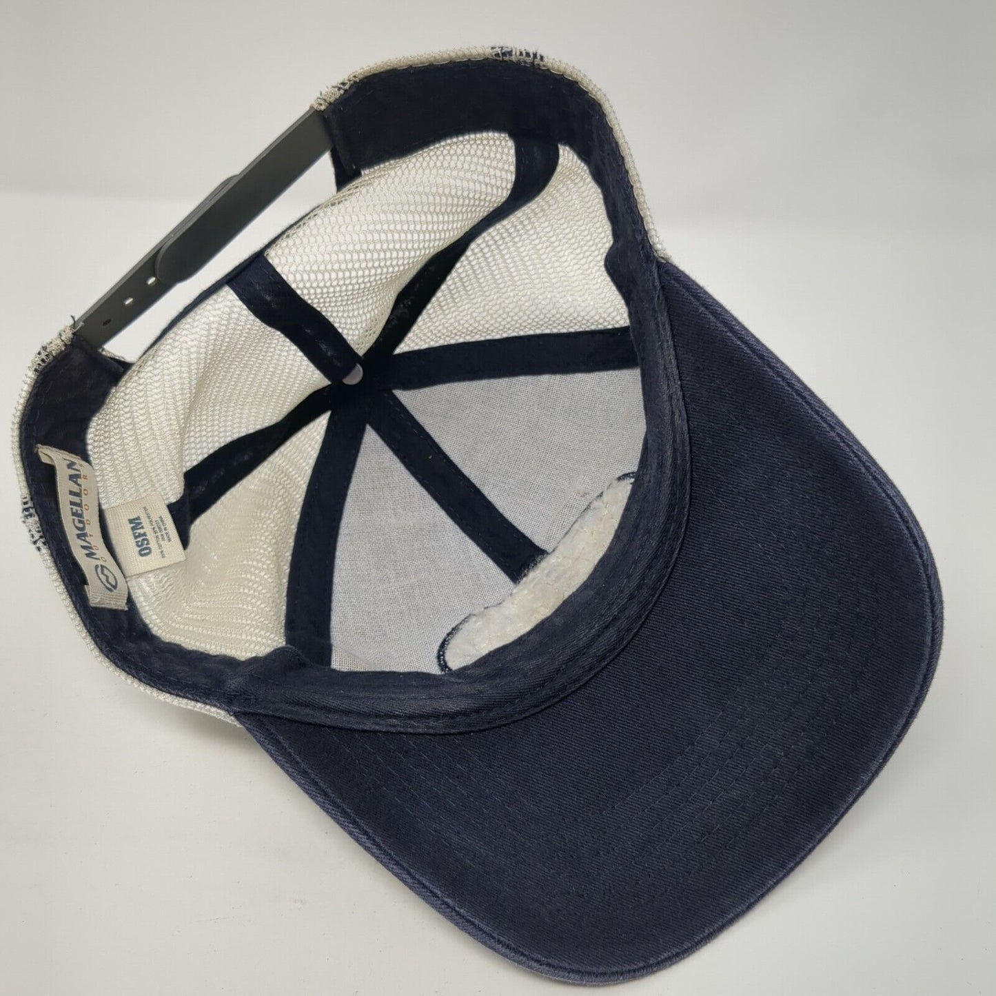 Magellan Outdoors Snapback Mesh Back Trucker Hat Blue One Size Fish