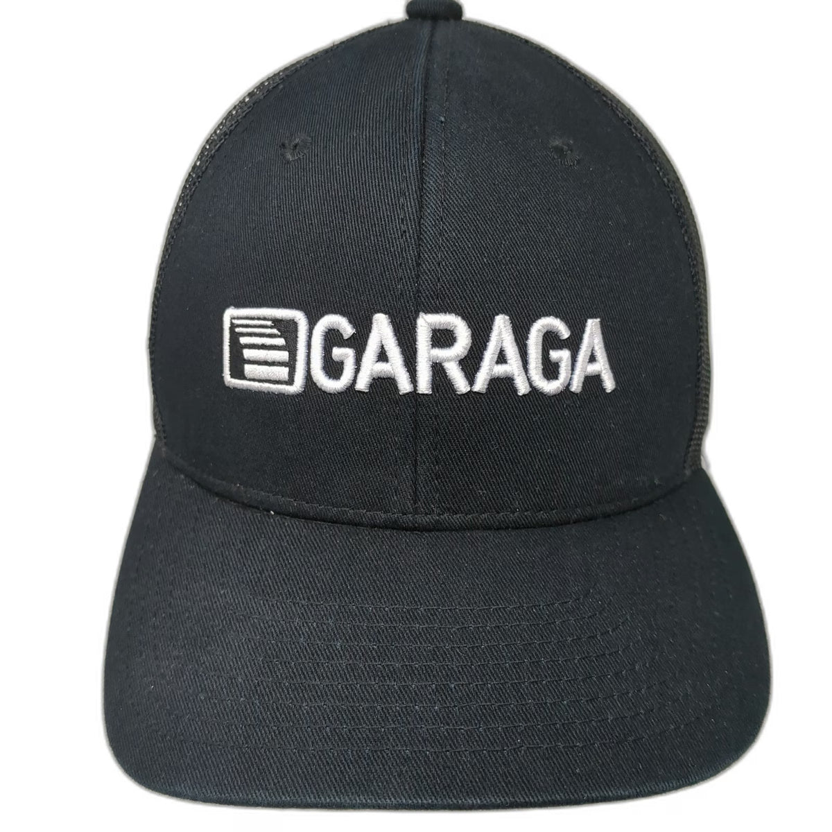 AJM International Garaga Trucker Hat Black One Size Mesh Back Snapback Logo Cap