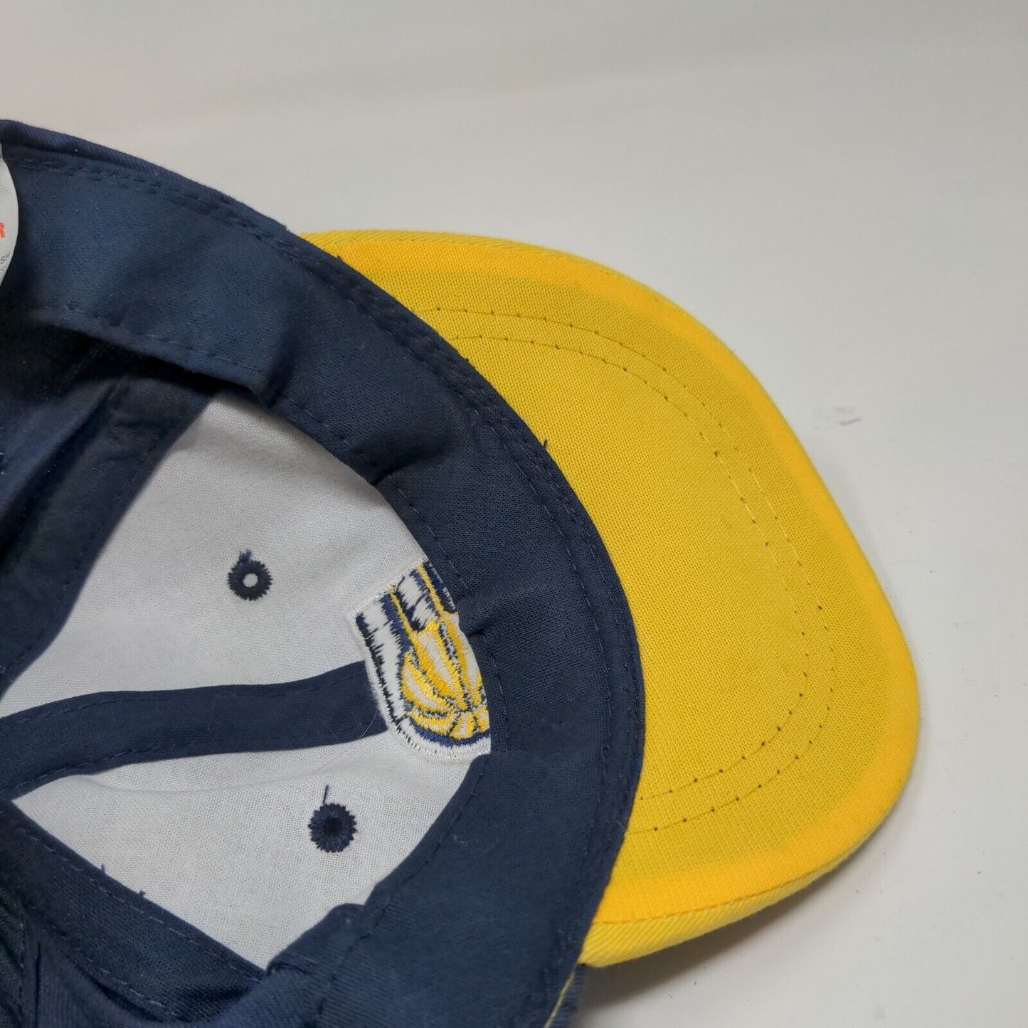 Mighty Mac Boy's Snapback Hat Blue 2-4T Yellow Indiana Pacers Autographed Boomer