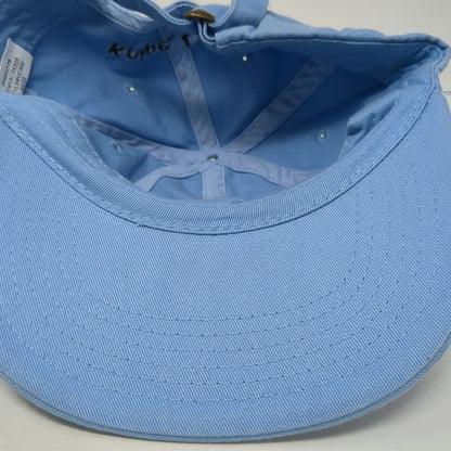 Knipe Land Baseball Cap Blue One Size Slideback Cotton Ram Horns Logo Curved Hat