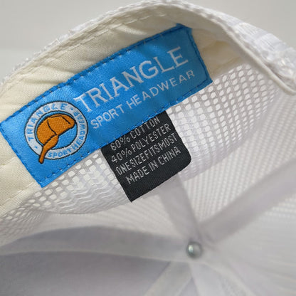 Triangle Trucker Hat Gray One Size Ocean City NJ Wave Patch Mesh Snapback Hat