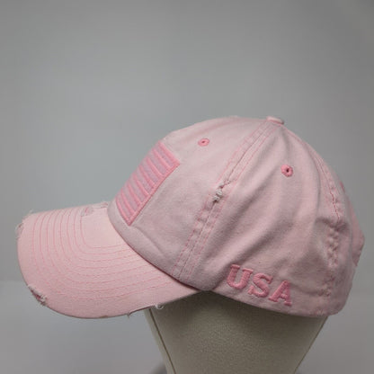 USA Flag Slideback Baseball Cap Pink One Size Adjustable Patriotic KB ETHOS