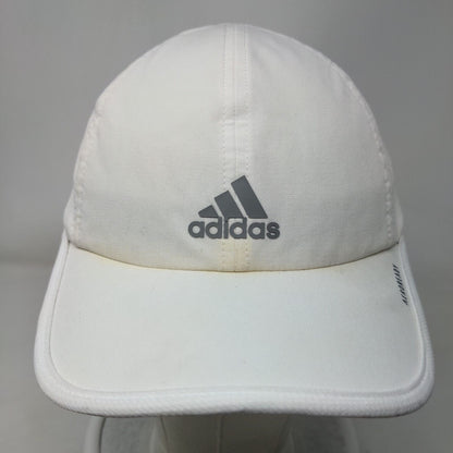 Adidas Aeroready Strapback Hat White One Size Adjustable Breathable 6 Panel